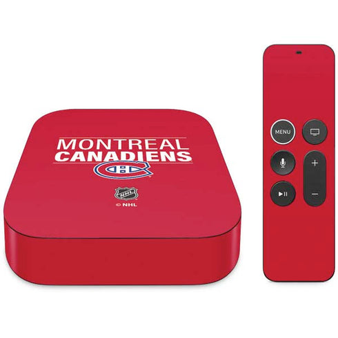 NHL Montreal Canadiens Lineup Apple TV Skin